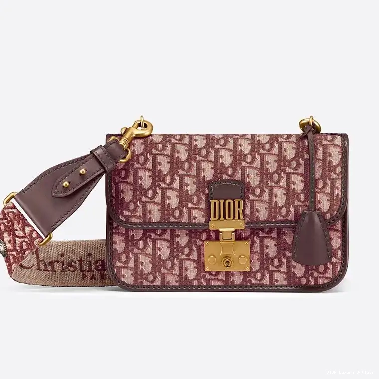 Oblique Burgundy Bag Canvas Motif Dioraddict 0420 Luxury